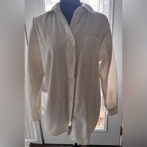 NY Jeans brand corduroy button down top size M